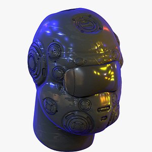 3D Gas mask respirator scifi futuristic 3D model