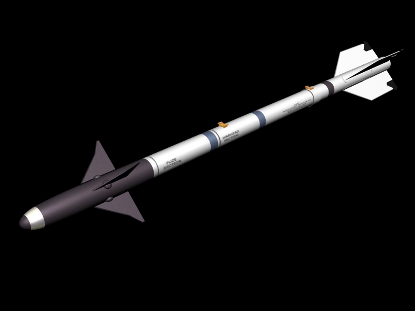 aim-9 sidewinder 3d max
