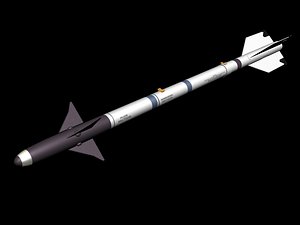 aim-9 sidewinder 3d max