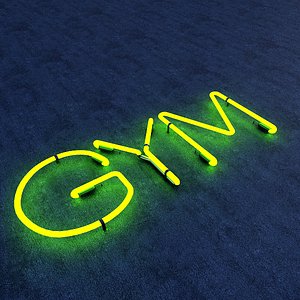 3D gym neon sign