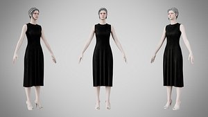 Dress 43 Black Velvet model