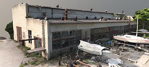 Abandoned Sea Shore Factory model