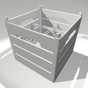antique milk crate 3d ma