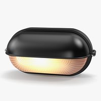Oval Eyelid Bulkhead Light Switched on