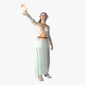 3ds max female elf rigged