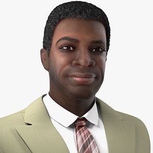 3D model dark skin black man