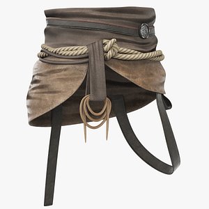 Japanese Warrior Obi Belt Brown 3D model
