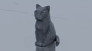 3D Cat simple sculp 8