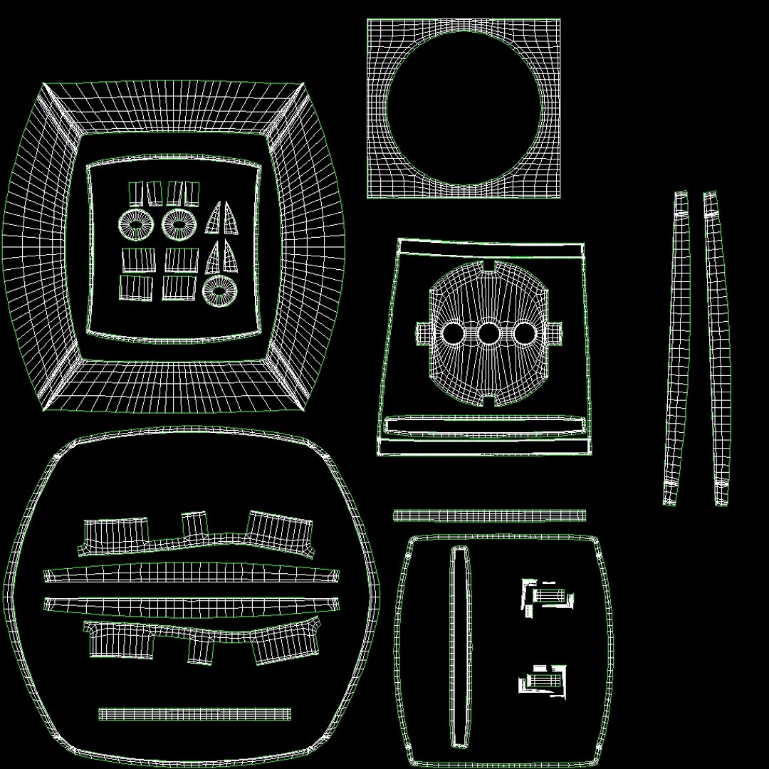 3d model of power socket