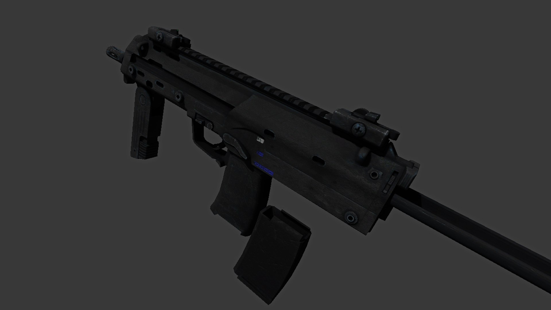 Mp7 Sub Machine Gun 3d Model