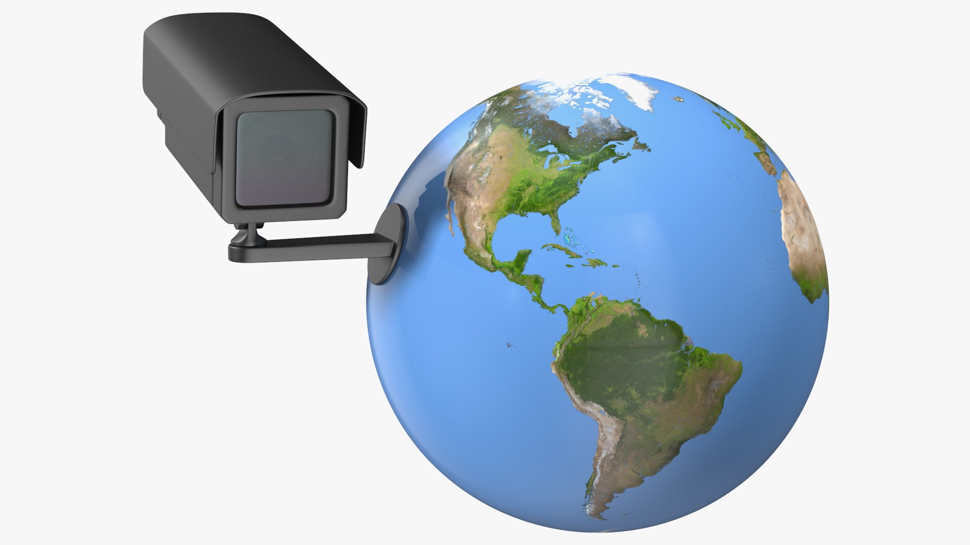 Earth Stylized with Security Camera 3D model preview