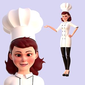 Stylized girl character 3D model