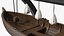 Grúa de pórtico de madera con barco