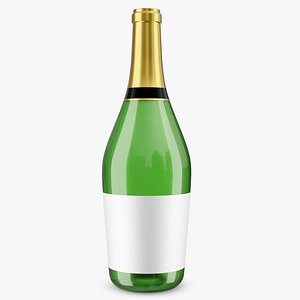 3D Champagne bottle 03