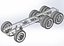 Chassis of Vintage GATR Racing Semi truck Scale 1 to 25