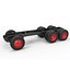 Chassis of Vintage GATR Racing Semi truck Scale 1 to 25