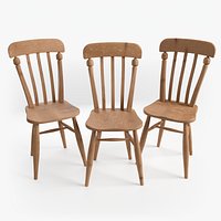 Wooden Chairs - Oak Wood Dining Chair - Waxed Used