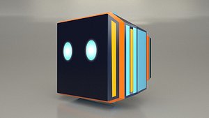 3D Cute Robot Head model