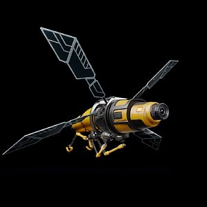 SciFi Robot Bee  Animated 3D model