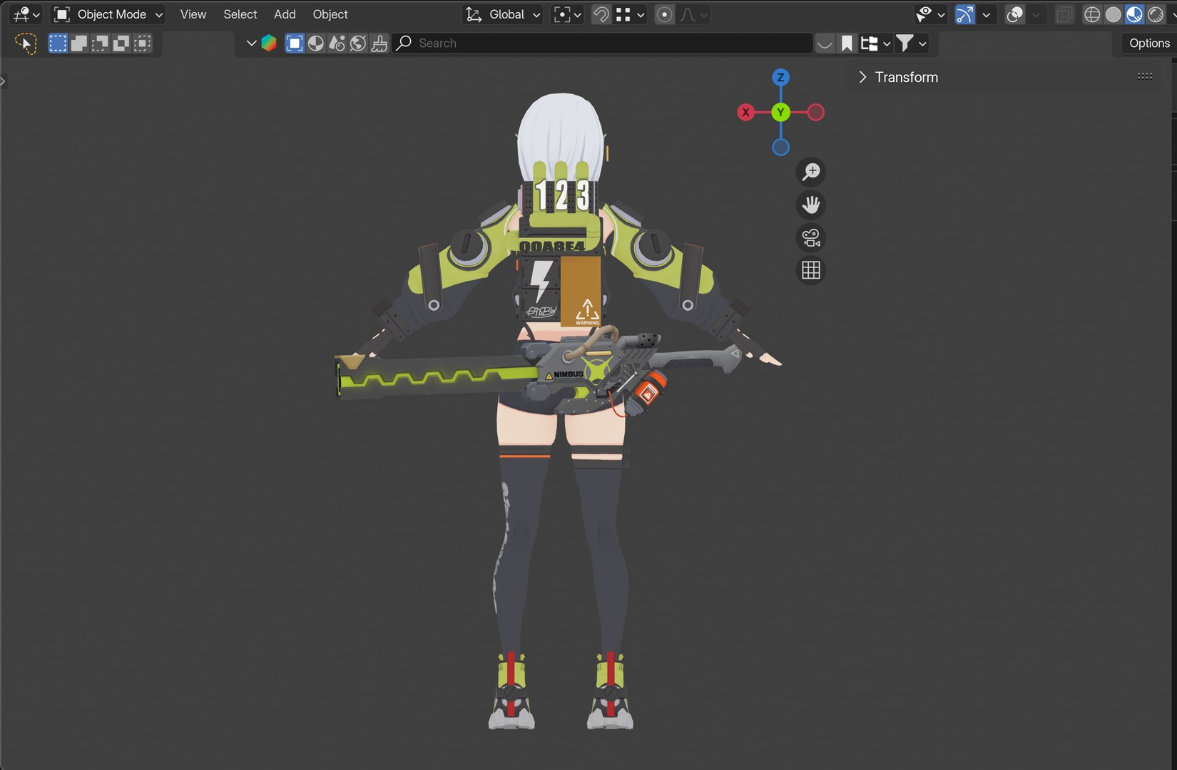 3D Anime Female Character Rigged Model - TurboSquid 2352222