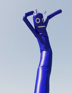 inflatable man balloon ANIMATED 3D model