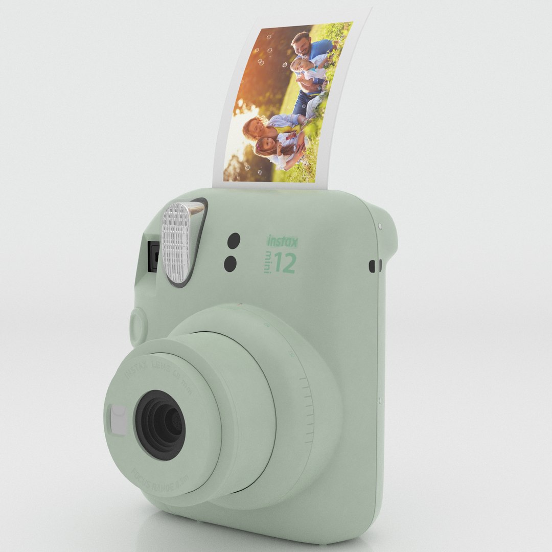 3D Model Fujifilm INSTAX Mini 12 Camera Mint Green - TurboSquid 2145530