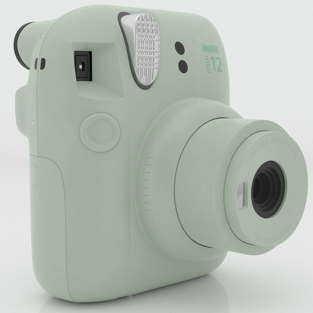 3D Model Fujifilm INSTAX Mini 12 Camera Mint Green - TurboSquid 2145530