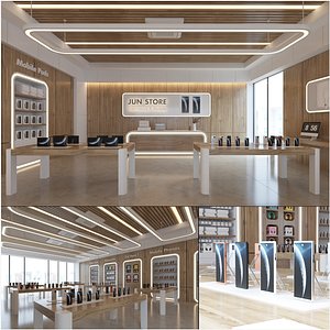 Electronics and Mobile Phone Store Interior 3D model