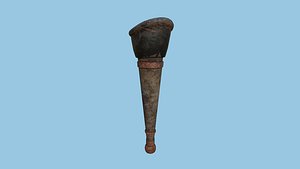 3D model Pirate Pegleg A5- Destroyed Rust - Character Design Fashion