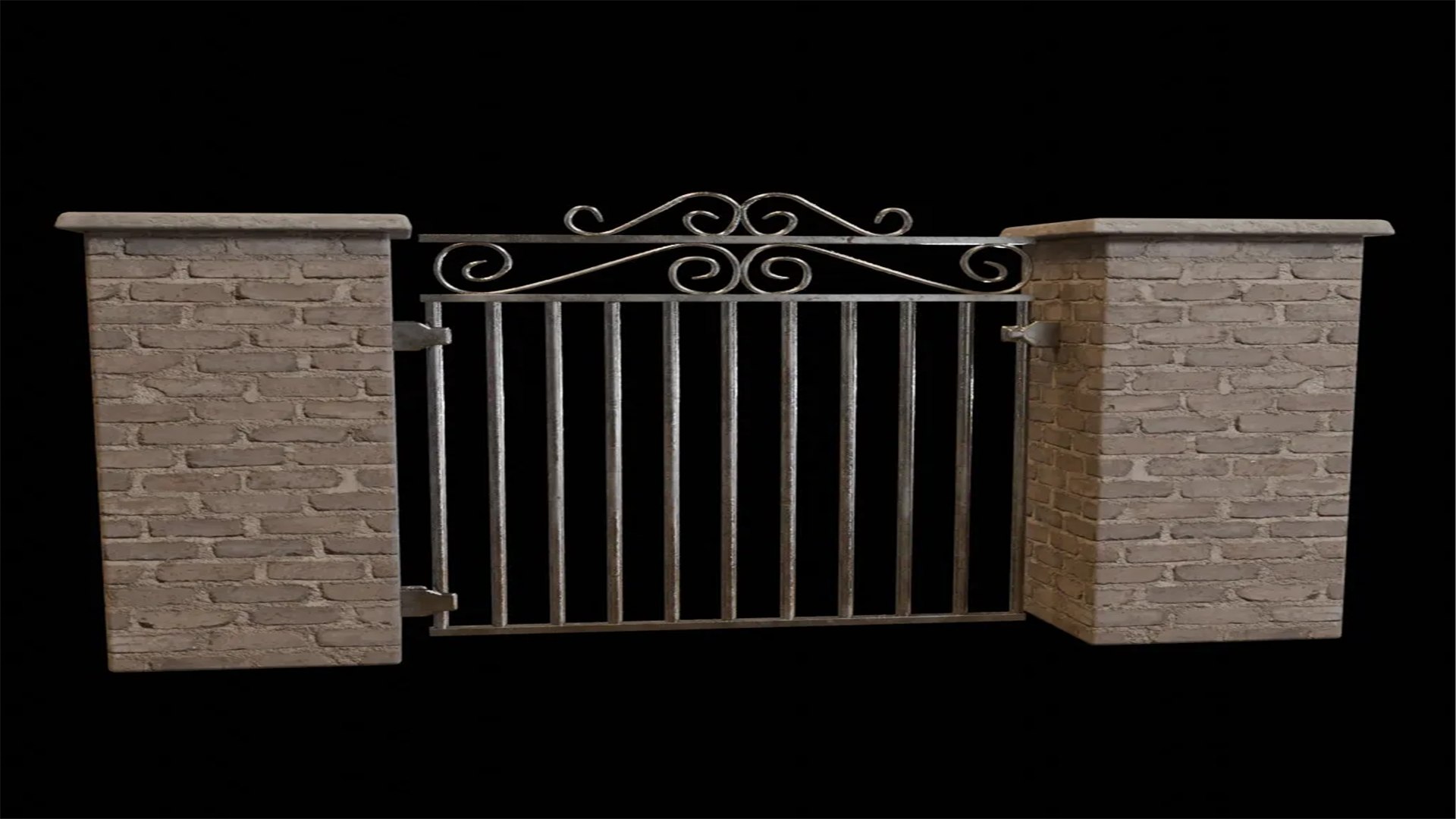 Free Metal Garden Gate Model - TurboSquid 2567902
