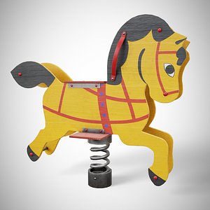 Painted Playground Horse 3D model