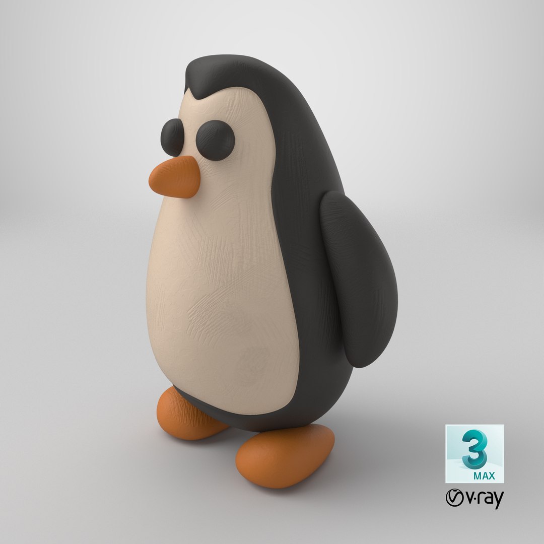 Clay Penguin 3D model https://p.turbosquid.com/ts-thumb/Lk/3dmFwb/96/stemcell_max_vray_render/png/1719414694/1920x1080/fit_q87/ebf58b196d174498b90a07224940774c2db10b3d/stemcell_max_vray_render.jpg