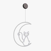 Halloween Cat on the Moon LED Window Light