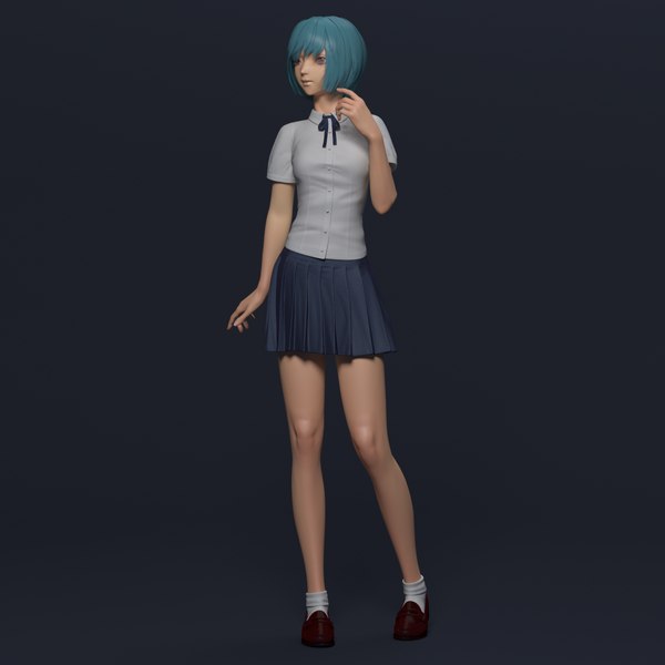 maya rigged anime female character maya rigged anime female character