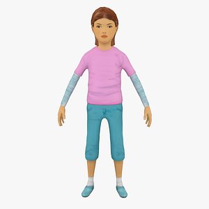 3d model woman poker