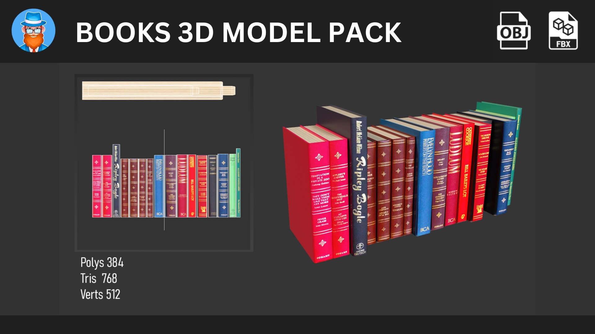 Books 3D Model Pack 3D - TurboSquid 2397055