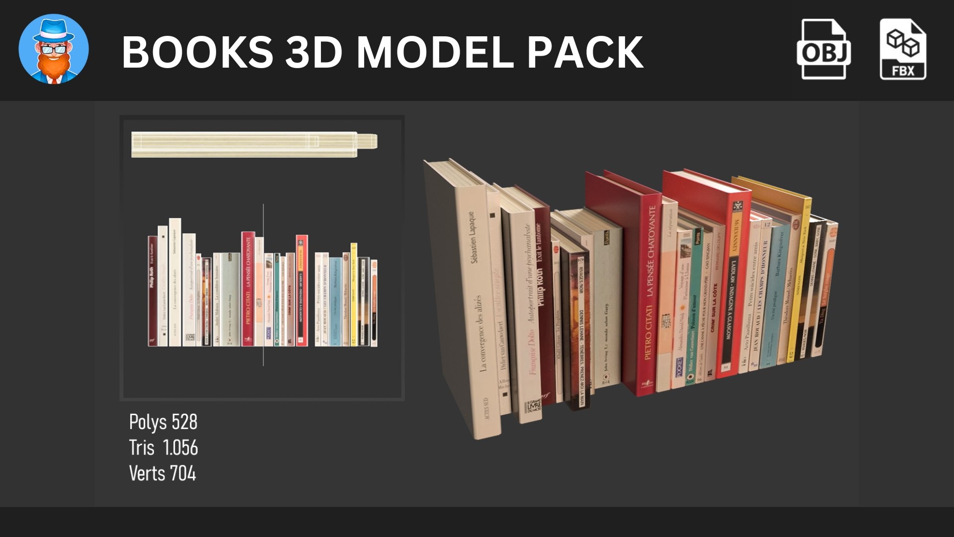 Books 3D Model Pack 3D - TurboSquid 2397055