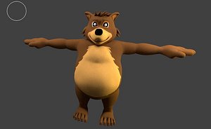 3d bear cartoon model