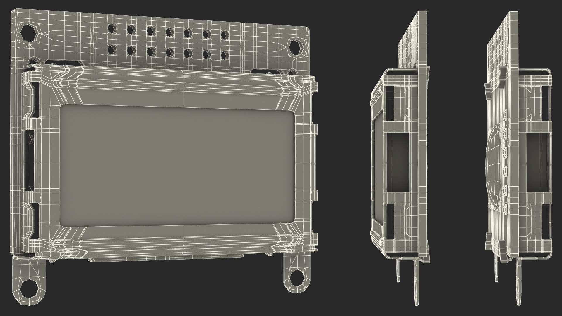 3D model Character LCD Display Blue ON - TurboSquid 1902393