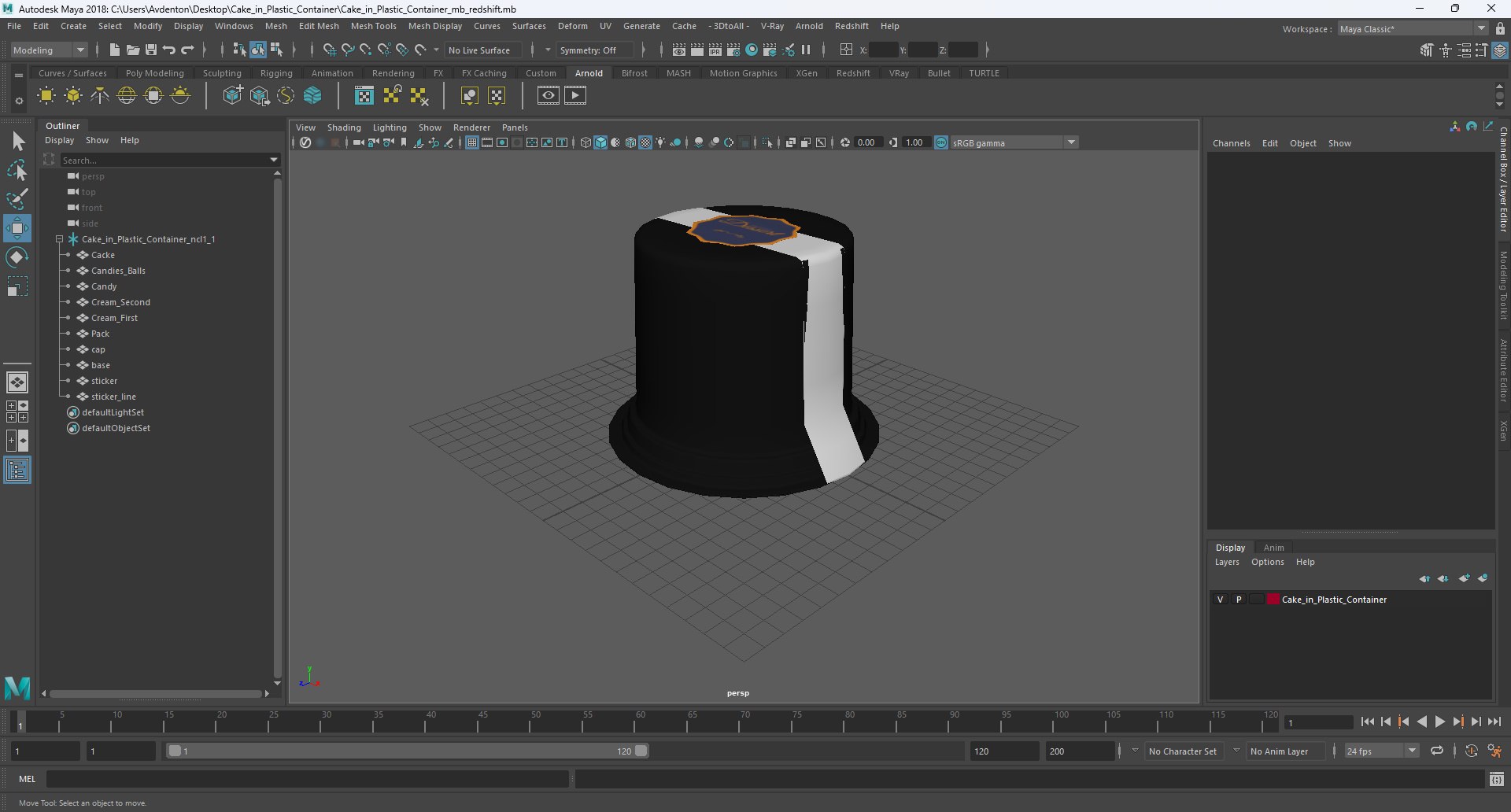 Cake In Plastic Container 3D - TurboSquid 2303804