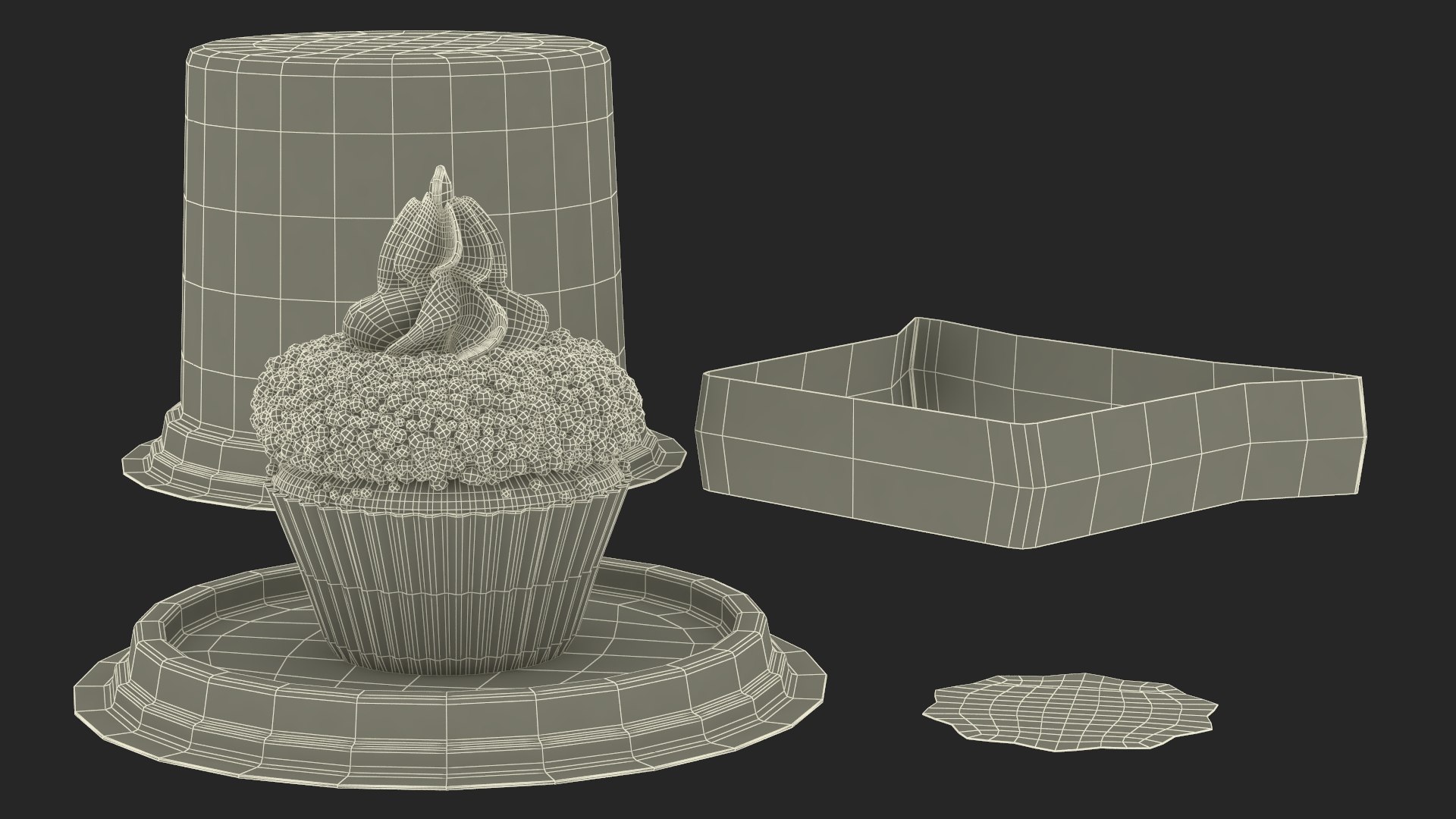 Cake In Plastic Container 3D - TurboSquid 2303804
