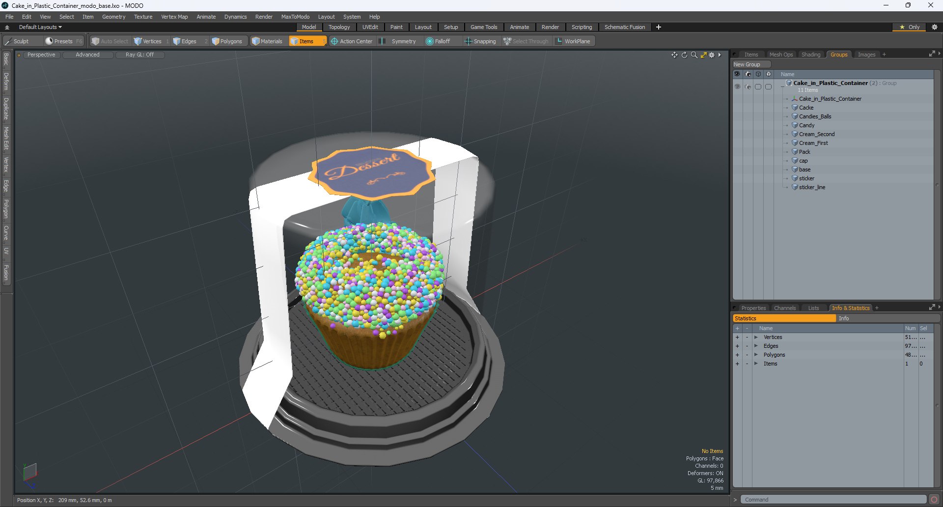 Cake In Plastic Container 3D - TurboSquid 2303804