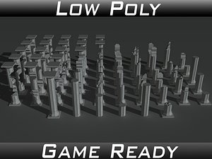 3d columns props model