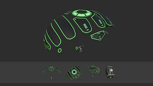 3D model Scifi Parachute A10 Projection - Character Accessories Design