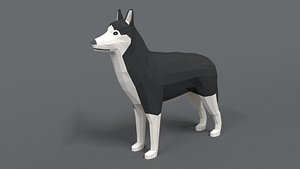3D husky dog model