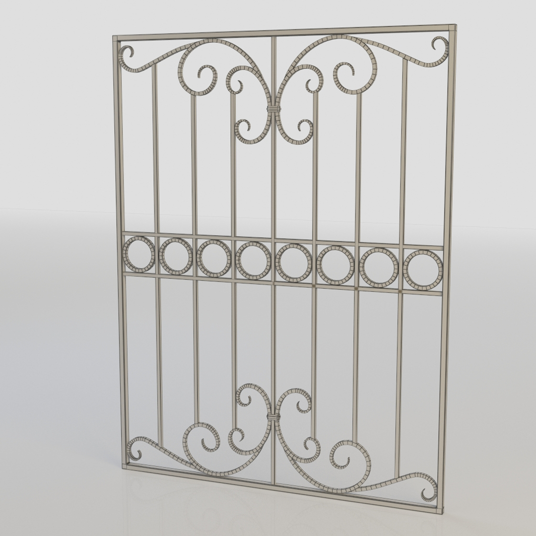 windows bars 3d model