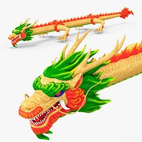 Traditional Chinese Dragon Rest Pose