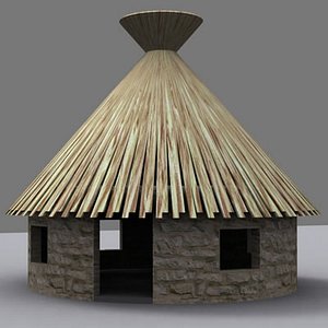 3d max asterix house cartoon