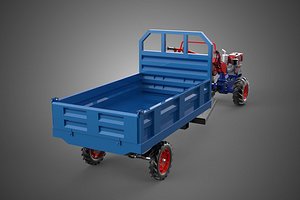 TWO WHEEL TRACTOR TRAILER TROLLEY LOAD CARRIER TRANSPORT BED CAR