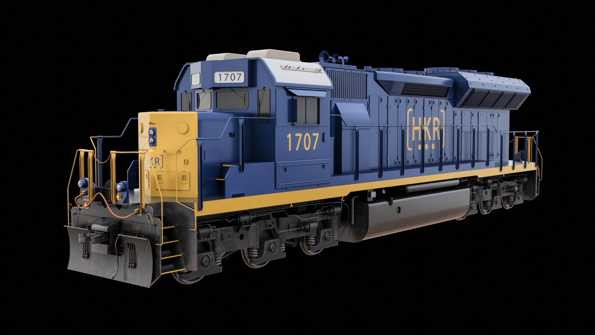 3D Model Game Ready Diesel Electric Locomotive - TurboSquid 2301430